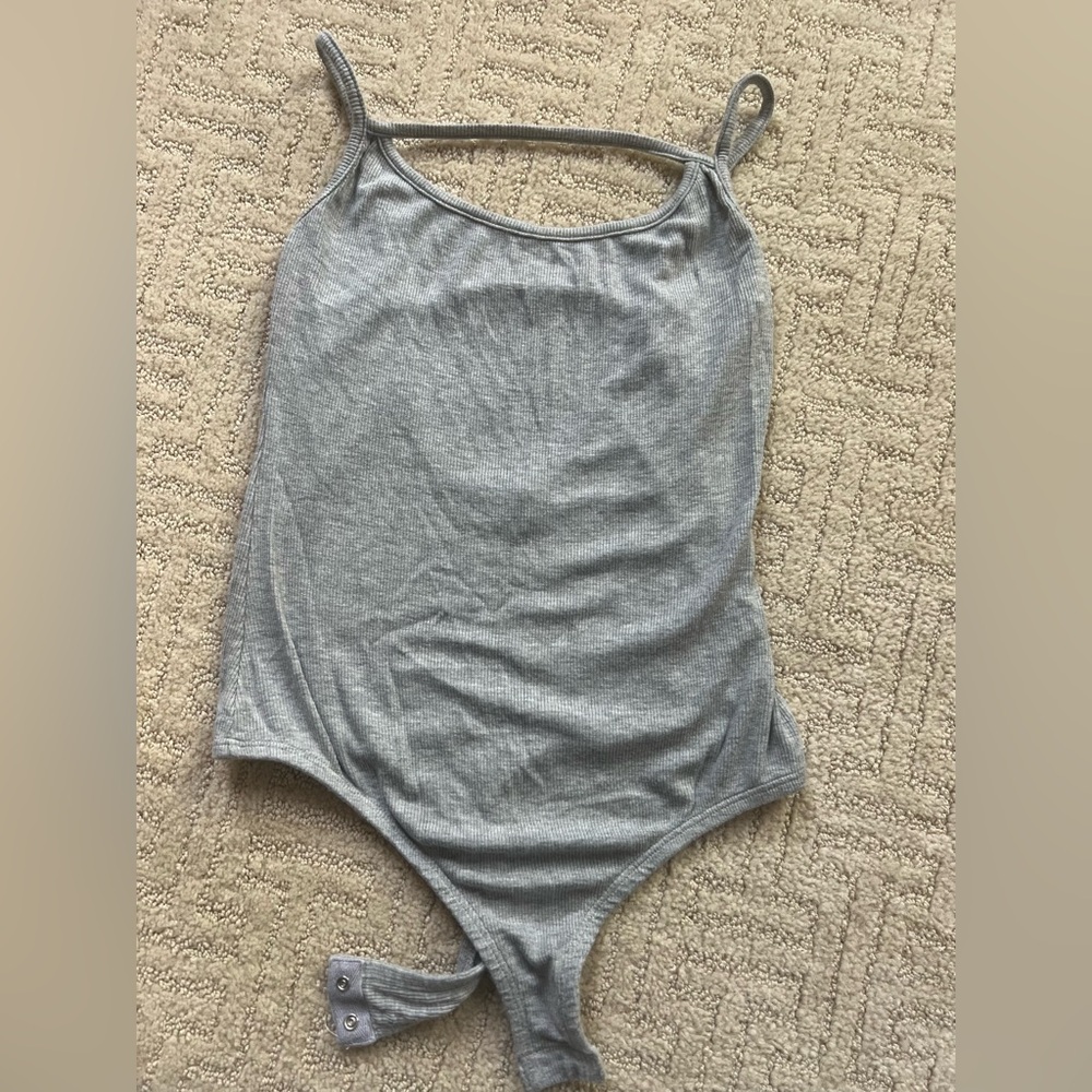 Lover and Friends gray bodysuit tank